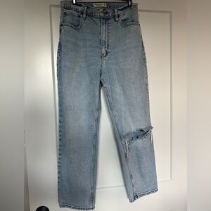 Abercrombie & Fitch Curve Love Ankle Straight Jeans